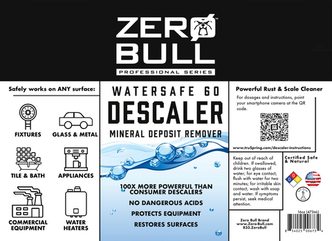 Zero Bull Descaler - Hard Water Deposit and Scale Remover